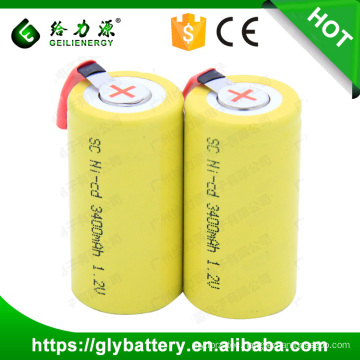 Wholesale sc 1.2v 1200mah SC battery flat top with tabs